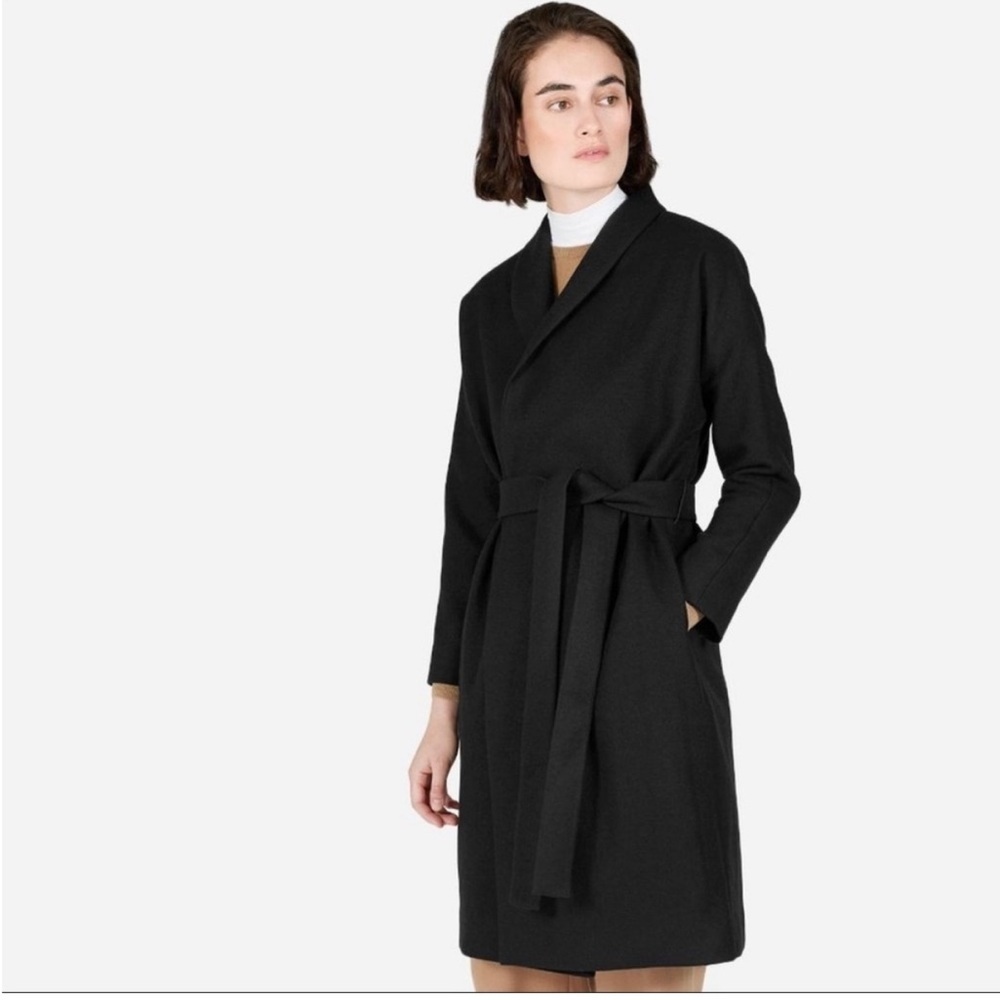Everlane Wrapped Belt Wool Blend Coat